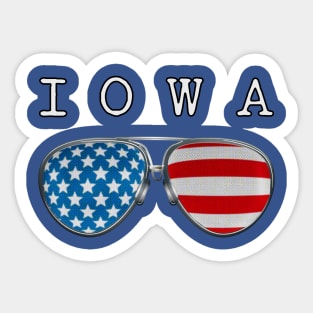 USA PILOT GLASSES IOWA Sticker